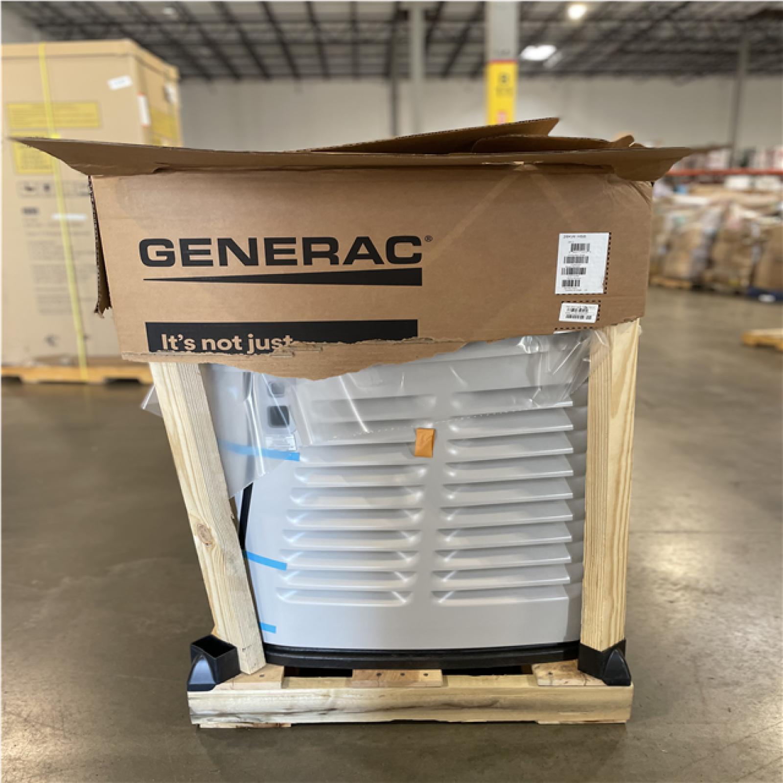 DALLAS LOCATION- AS-IS GENERAC 28kW Generator W/ 200 Amp Transfer Switch  Mobile Monitoring Thermostat