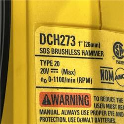 AS-IS DEWALT 20V MAX XR Cordless Brushless 1 in. SDS Plus L-Shape Rotary Hammer (Tool Only)