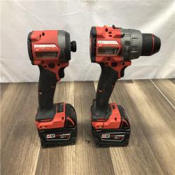 AS-IS Milwaukee FUEL 18V Lithium-Ion Brushless Cordless Hammer Drill and Impact Driver Combo Kit