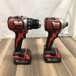AS-IS Milwaukee M18 18V Lithium-Ion Cordless Drill Driver/Impact Driver Combo Kit
