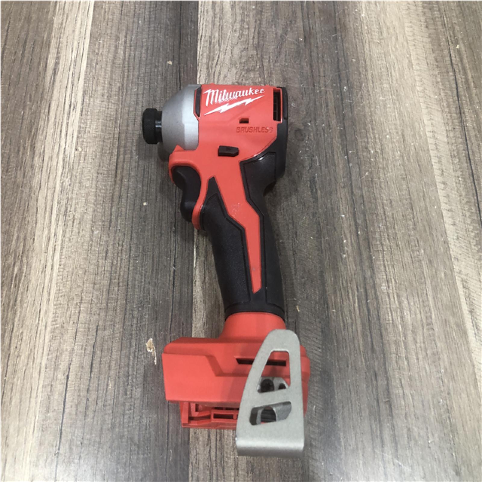 AS-IS Milwaukee 18V Lithium-Ion Compact Brushless Cordless 1/4 in. Impact Driver (Tool-Only)