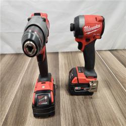 AS-IS  Milwaukee M18 FUEL 18V Lithium-Ion Brushless Cordless Hammer Drill and Impact Driver Combo Kit (2-Tool) with 2 Batteries