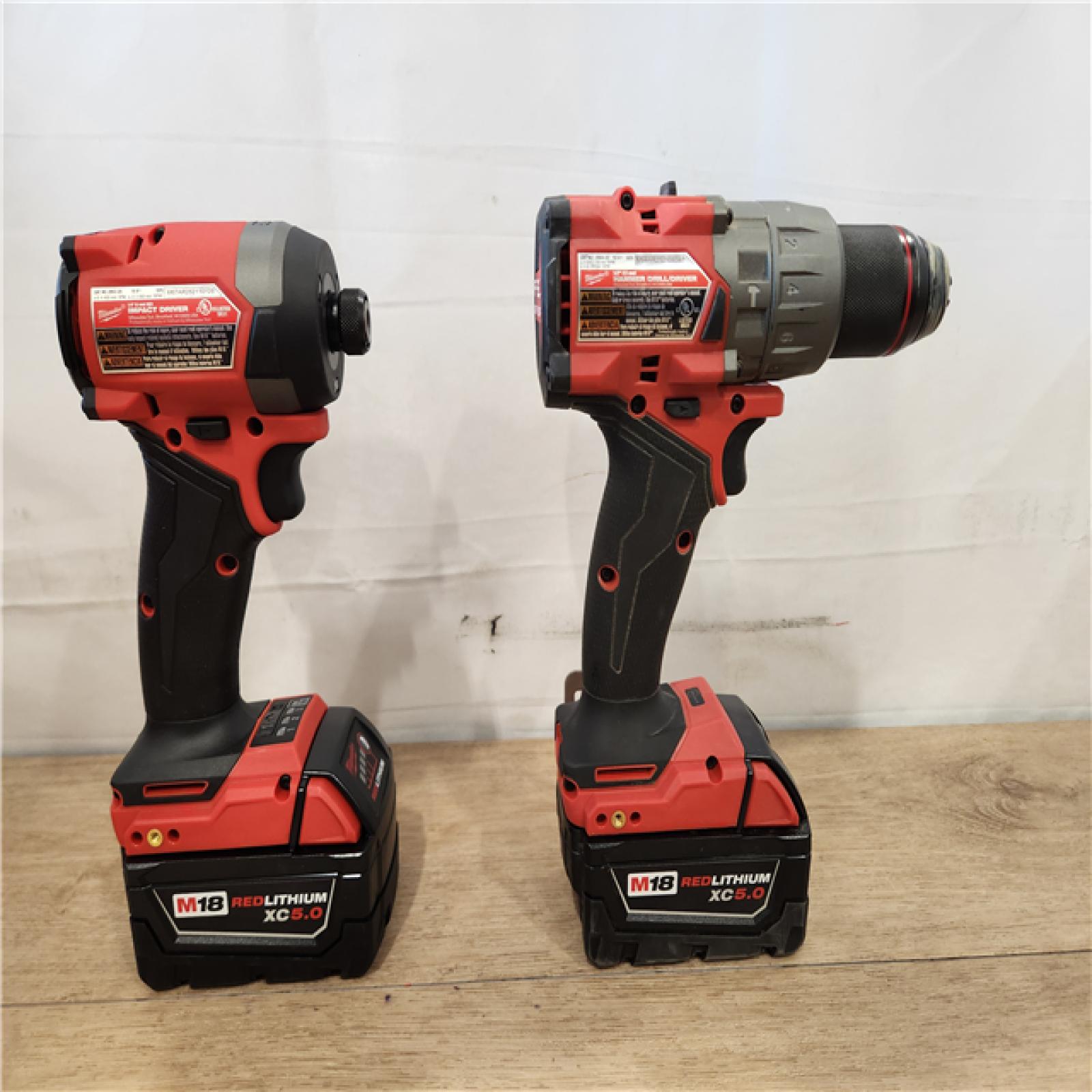 AS-IS- Milwaukee  FUEL 18V Lithium-Ion Brushless Cordless Hammer Drill and Impact Driver Combo Kit