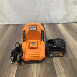 AS-IS RIDGID 18V 4.0 Ah MAX Output Starter Kit with Rapid Charger