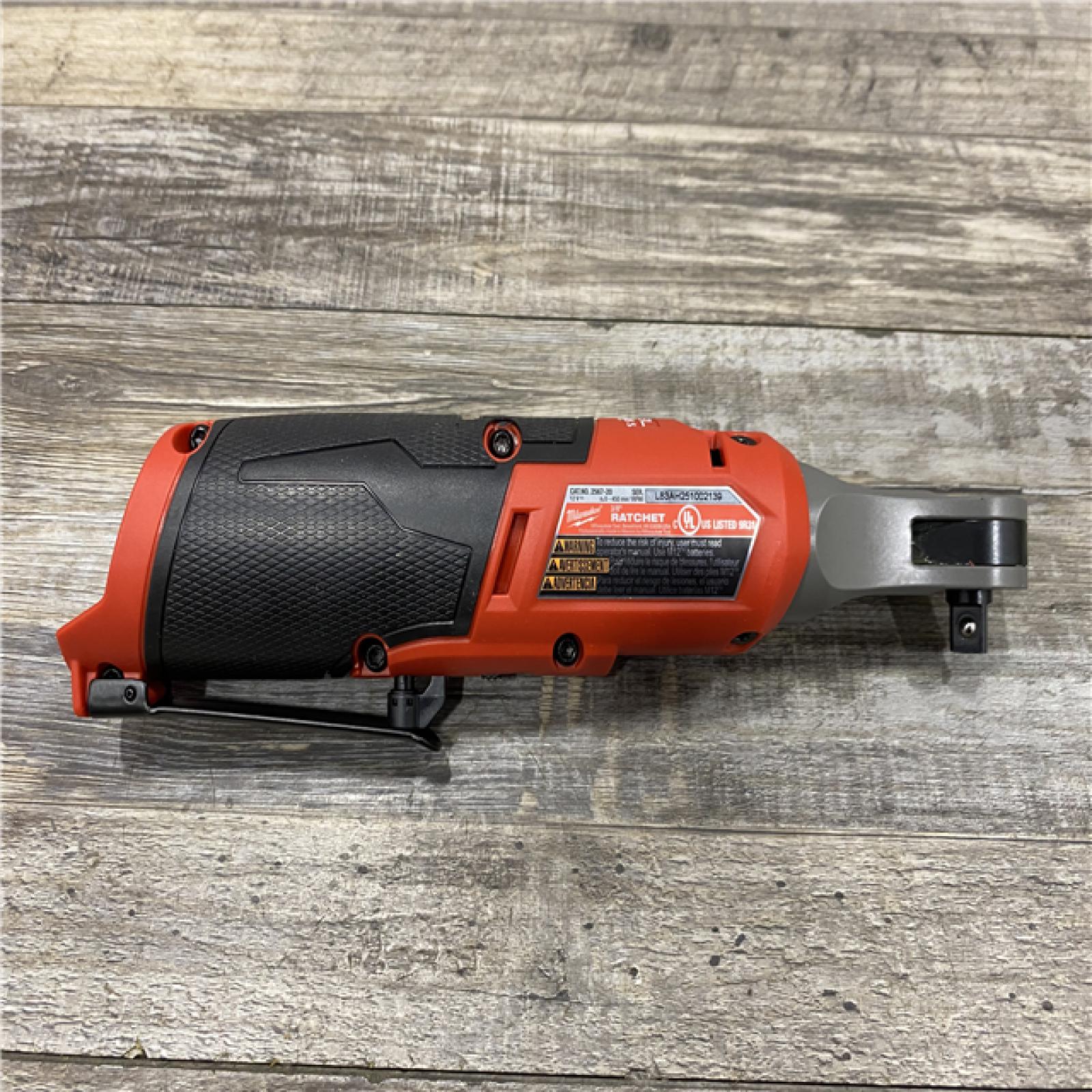 AS-IS Milwaukee FUEL 12V Lithium-Ion Brushless Cordless High Speed 3/8 in. Ratchet Kit