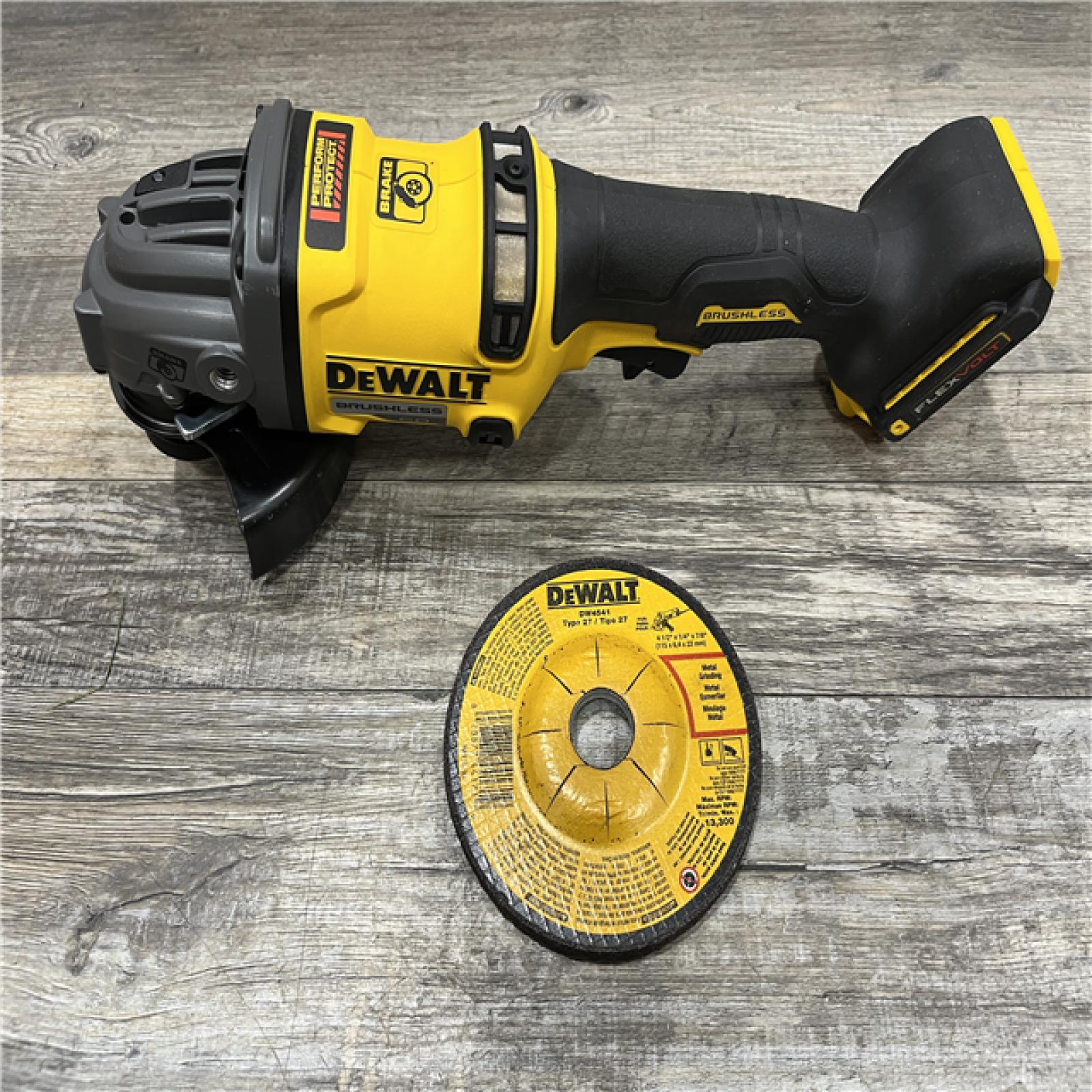 AS-IS DEWALT FLEXVOLT 60V MAX Cordless Brushless 4.5 in. to 6 in. Small Angle Grinder with Kickback Brake (Tool Only)