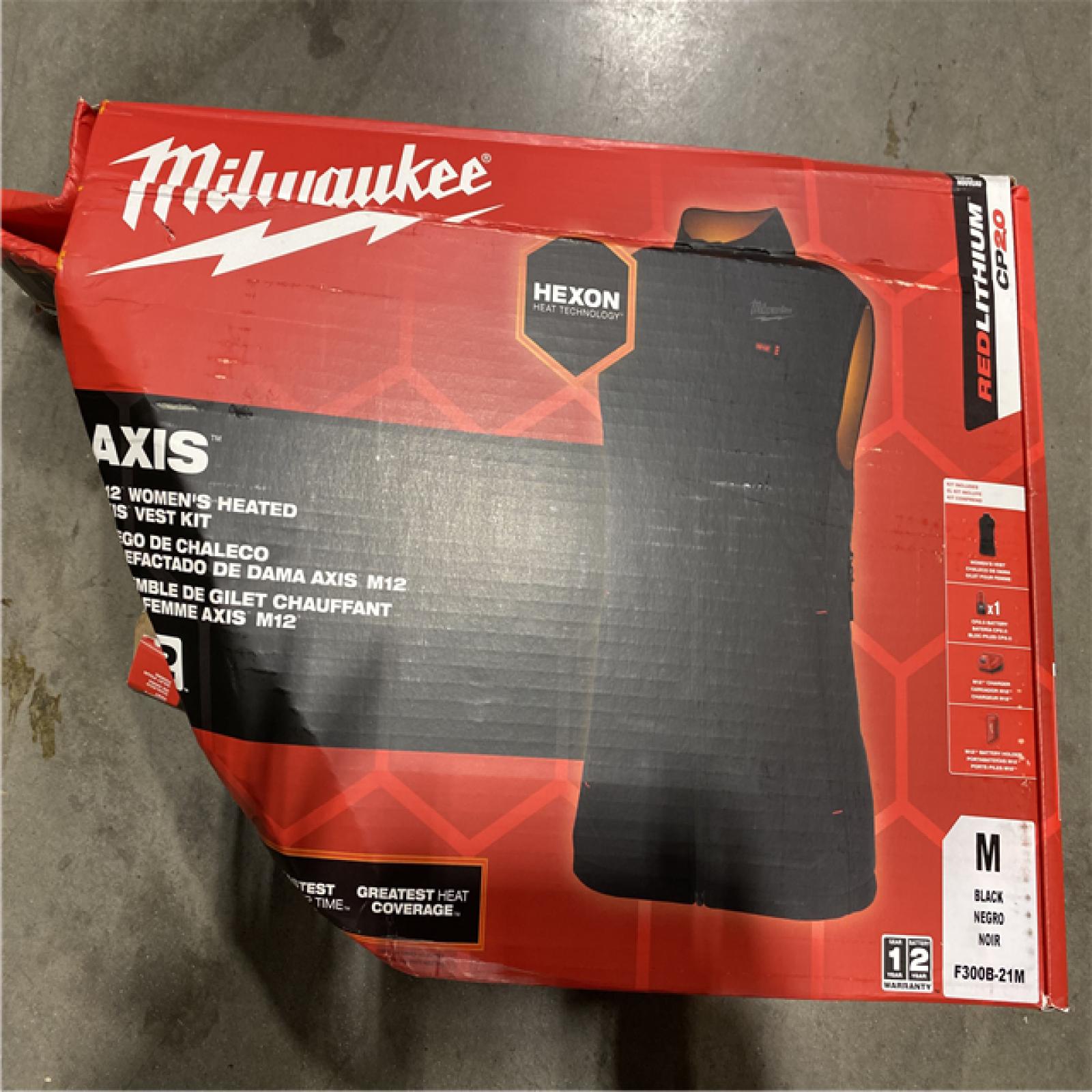 Milwaukee Women's Medium M12 12-Volt Lithium-Ion Cordless Axis Black Heated Vest Kit with (1) 2.0 Ah Battery and Charger