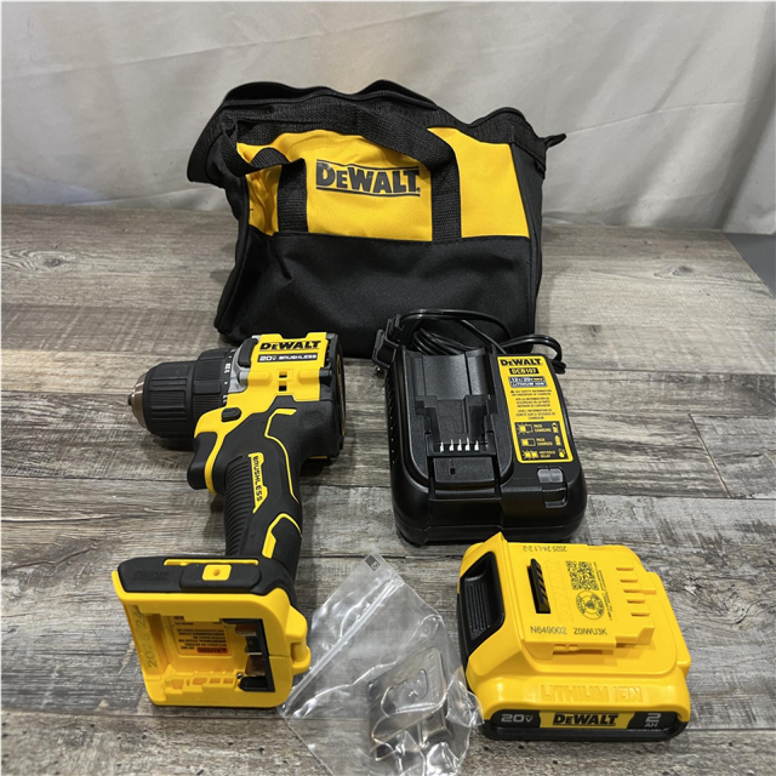 AS-IS DEWALT Atomic 20V Lithium-Ion Cordless Compact 1/2 in. Drill/Driver Kit