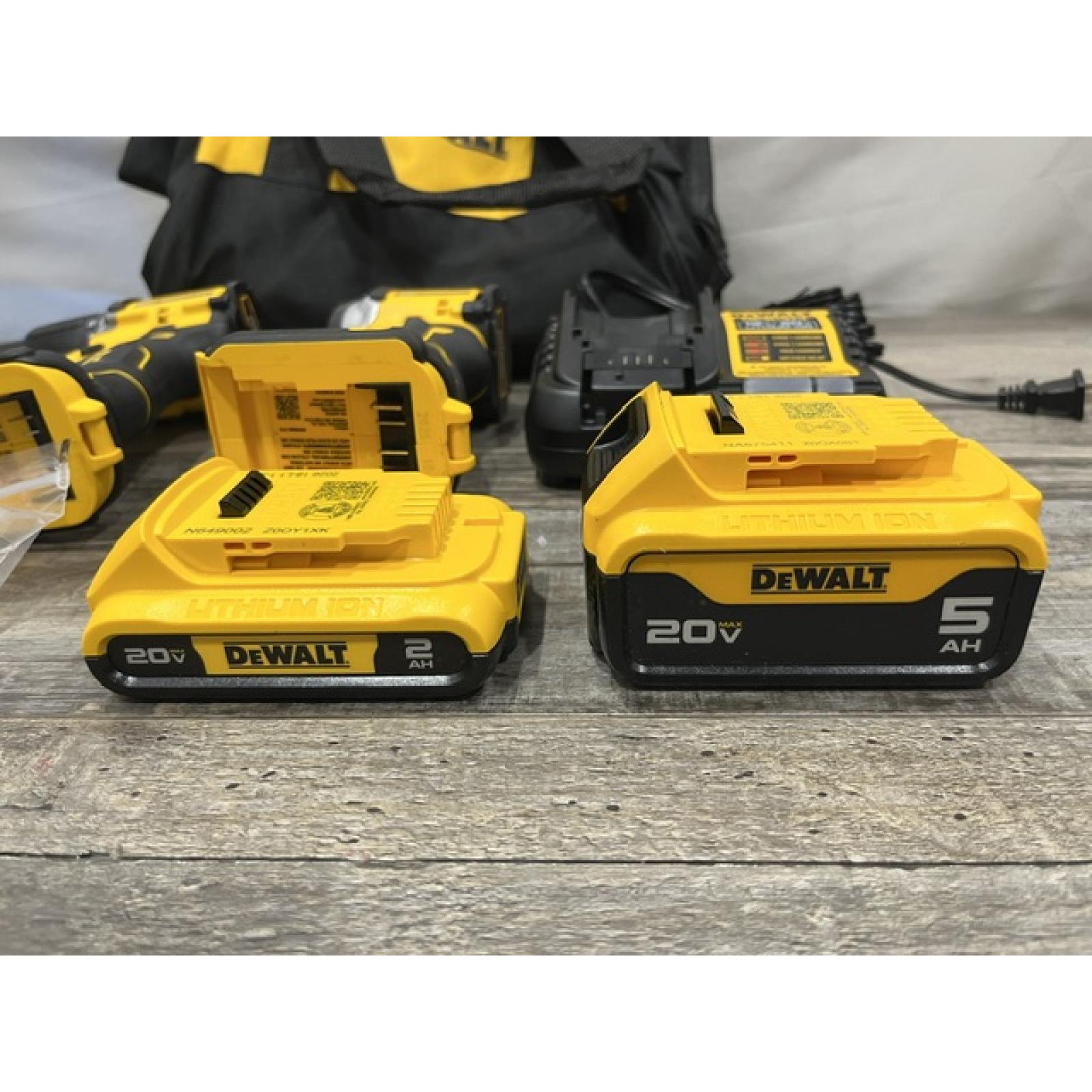 AS-IS DEWALT ATOMIC 20V MAX Lithium-Ion Cordless 2-Tool Combo Kit