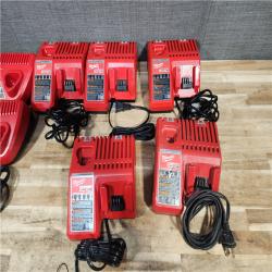 HOUSTON LOCATION - AS - IS MILWAUKEE BATTERY CHARGER PACK QTY - 7