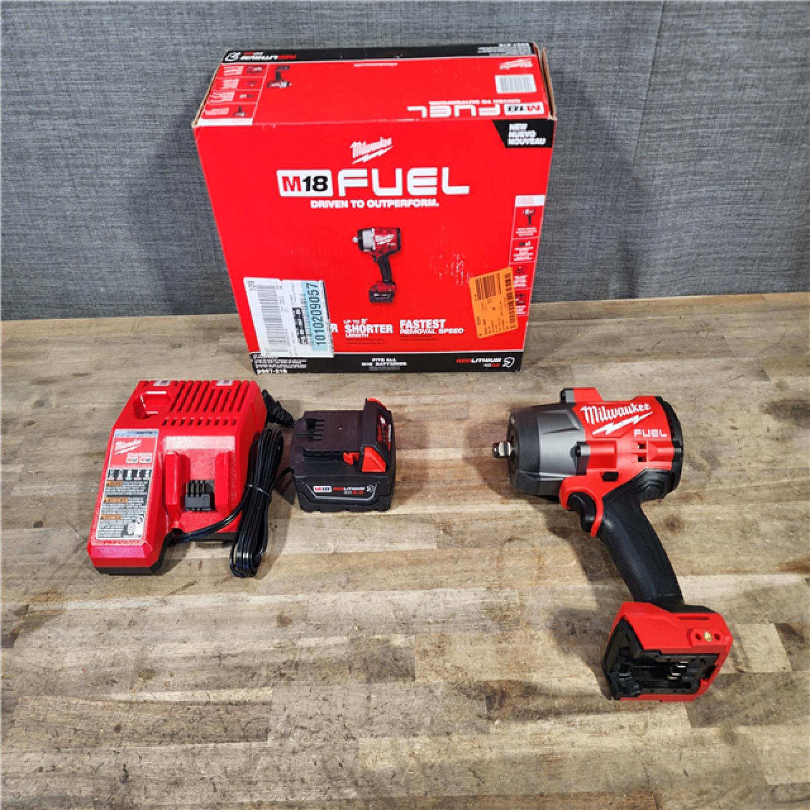 HOUSTON LOCATION - AS-IS Milwaukee M18 1/2 in. Cordless Brushless High Torque Impact Wrench Kit (Battery & Charger)