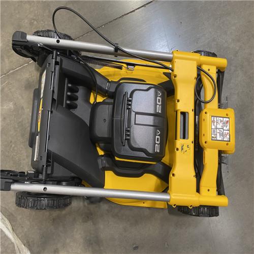 Dallas Location - As-Is  DEWALT 20V MAX 21.5 in. Electric Battery Powered Walk Behind Push Lawn Mower with (2) 10Ah Batteries & Charger