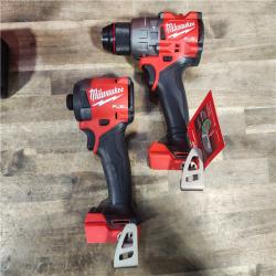 HOUSTON LOCATION - AS-IS (APPEARS LIKE NEW) MILWAUKEE FUEL 18V Lithium-Ion Brushless Cordless Hammer Drill and Impact Driver Combo Kit (2-Tool) with 2 Batteries