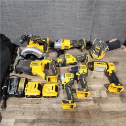 HOUSTON LOCATION - AS-IS DEWALT 8 TOOL COMBO KIT W/ (2) BATTERY & CHARGER
