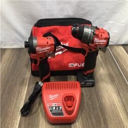 AS-IS Milwaukee FUEL 12-Volt Lithium-Ion Brushless Cordless Hammer Drill and Impact Driver Combo Kit