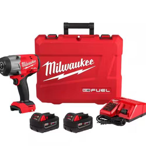 NEW! - Milwaukee M18 FUEL 18V Lithium-Ion Brushless Cordless High-Torque 1/2 in. Impact Wrench w/Friction Ring Kit