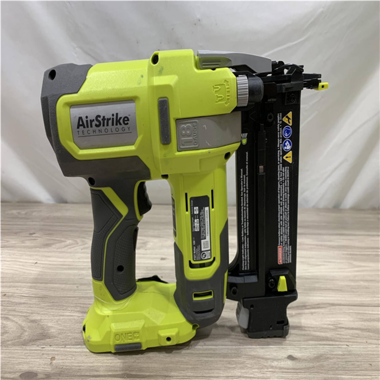 AS-IS RYOBI ONE+ 18V 18-Gauge Cordless AirStrike Brad Nailer (Tool Only)