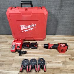 HOUSTON LOCATION - AS-IS Milwaukee 18V Lithium-Ion Cordless Short Throw Press Tool with 3 PEX Crimp Jaws Kit