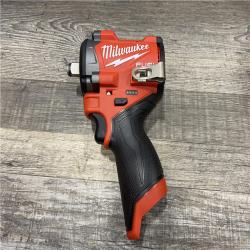 AS-IS Milwaukee FUEL 12V Li-Ion Brushless Cordless Stubby 1/2 in. Impact Wrench Kit