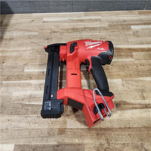HOUSTON LOCATION - AS - IS Milwaukee FUEL 18-Volt Lithium-Ion Brushless Cordless 18-Gauge 1/4 in. Narrow Crown Stapler (Tool-Only)