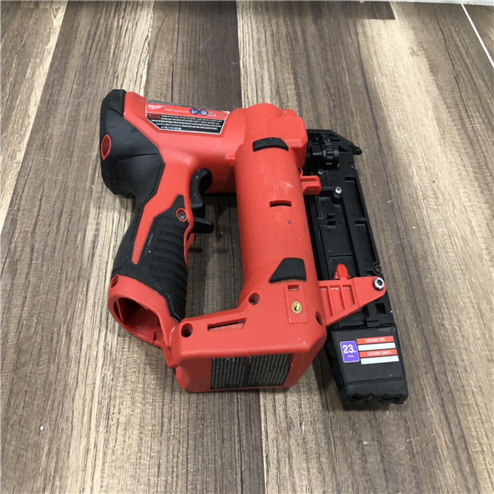 AS-IS Milwaukee 12-Volt 23-Gauge Lithium-Ion Cordless Pin Nailer (Tool-Only)