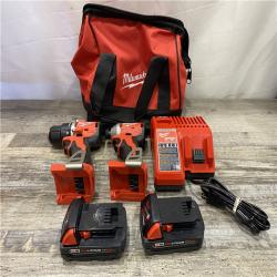 AS-IS Milwaukee 18V Lithium-Ion Brushless Cordless Compact Drill/Impact Combo Kit
