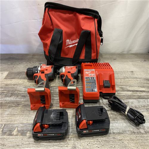 AS-IS Milwaukee 18V Lithium-Ion Brushless Cordless Compact Drill/Impact Combo Kit