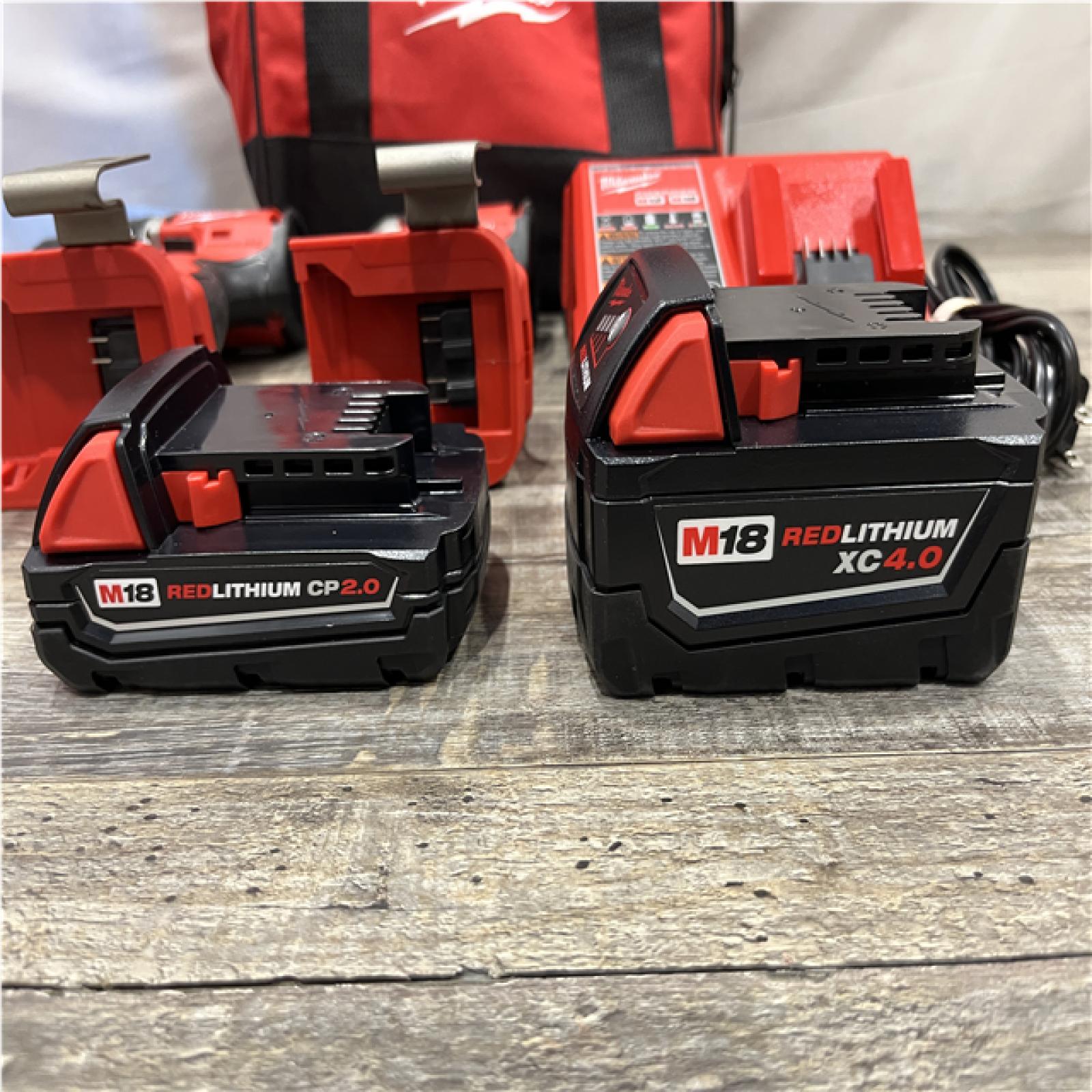 AS-IS Milwaukee 18-Volt Lithium-Ion Brushless Cordless Compact Hammer Drill/Impact Combo Kit