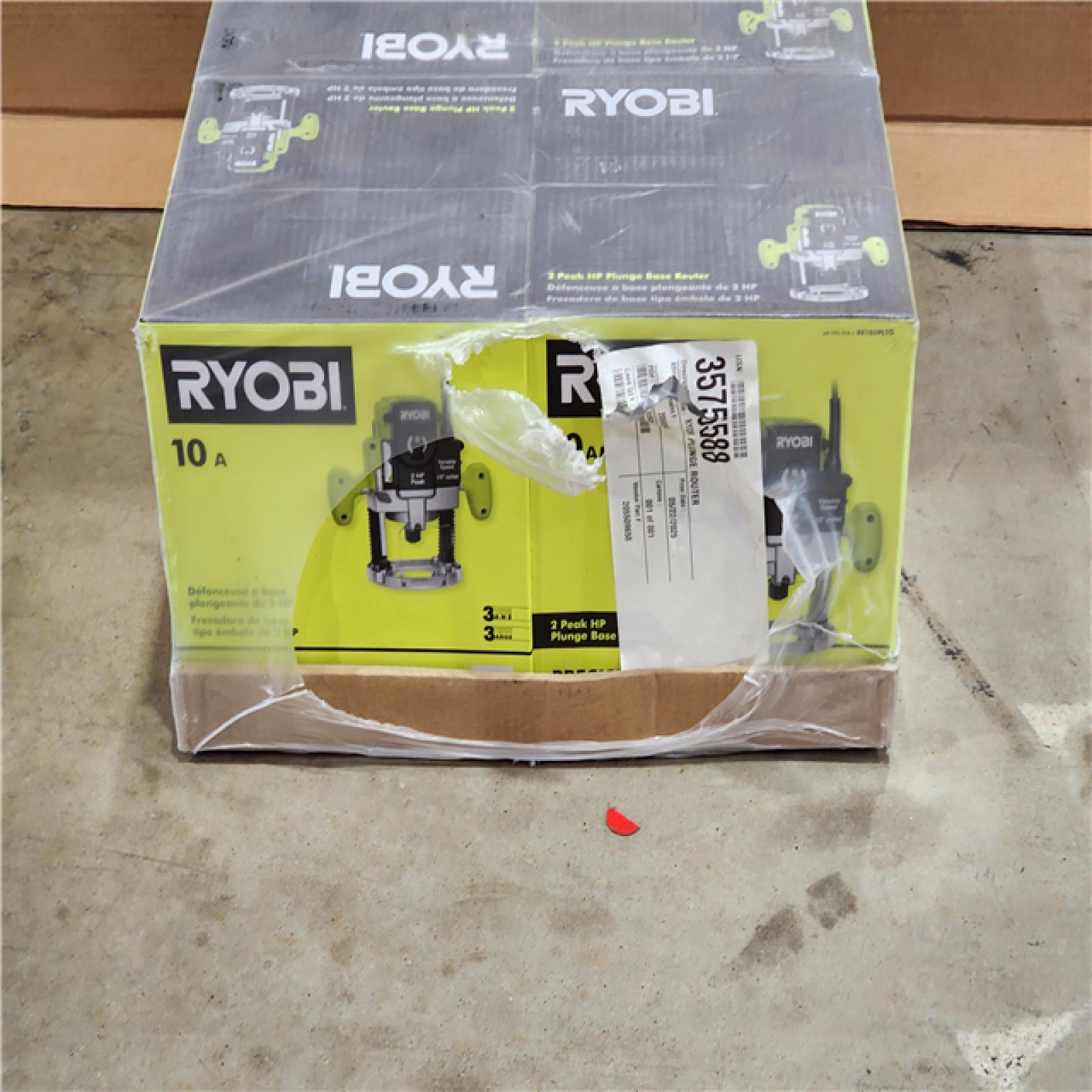HOUSTON LOCATION - AS-IS (NEW)RYOBI 2 Peak Plunge Base Corded Router QTY - 4
