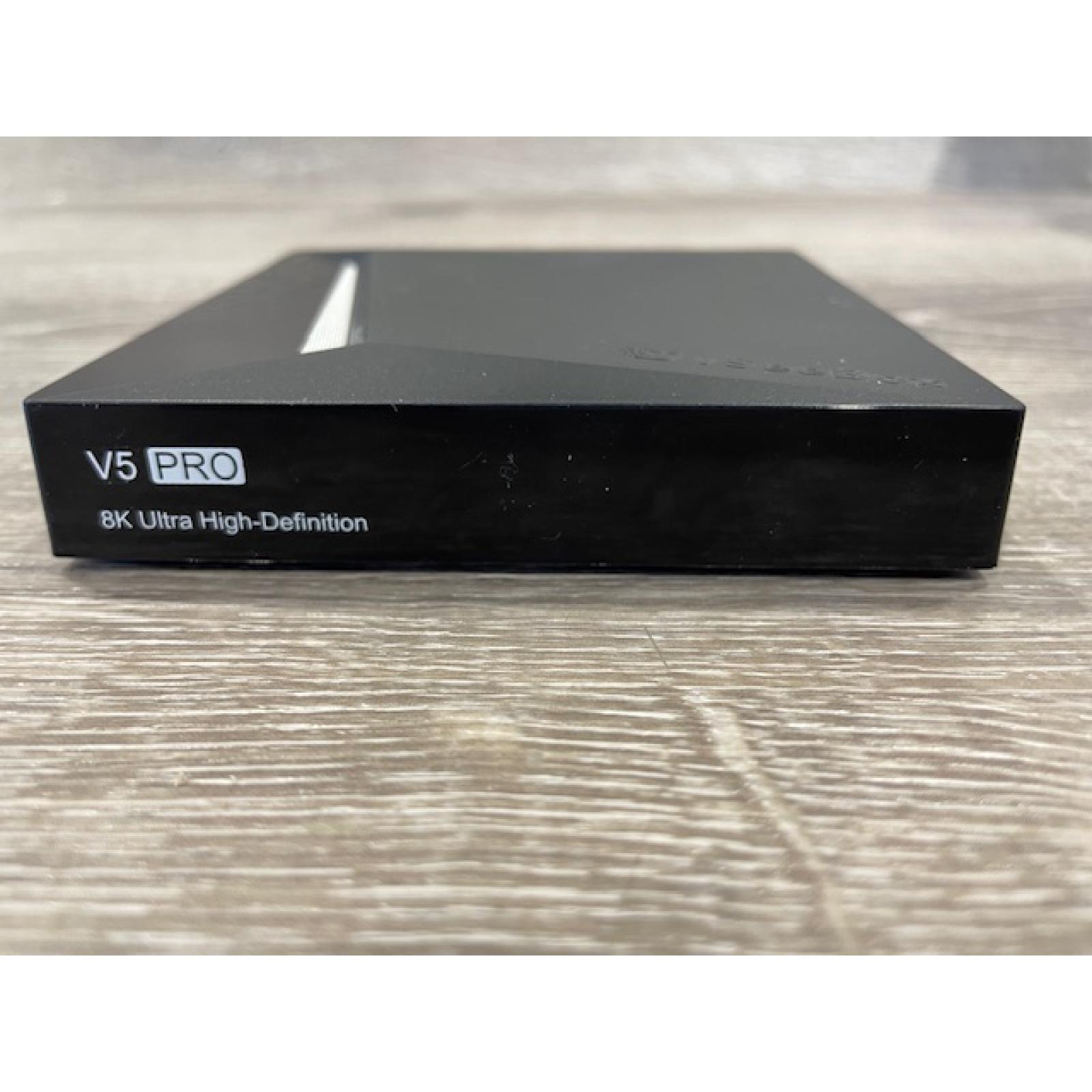 AS-IS vSeeBox V5 Pro Android 12 TV Box – 4GB RAM 32GB Storage 6K HD Voice Control Smart Streaming Device