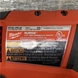 AS-IS Milwaukee FUEL SURGE 18V Lithium-Ion Brushless Cordless 1/4 in. Hex Impact Driver (Tool-Only)