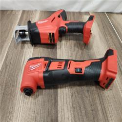 AS-IS  Milwaukee M18 18-Volt Lithium-Ion Cordless Combo Kit 7-Tool with 2-Batteries, Charger and Tool Bag