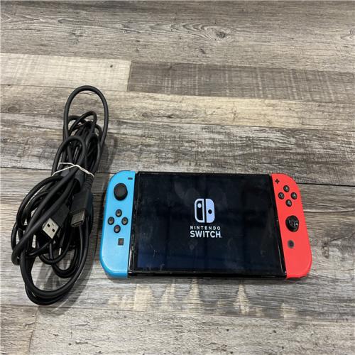 AS-IS Nintendo Switch with Neon Blue and Neon Red Joy-Con