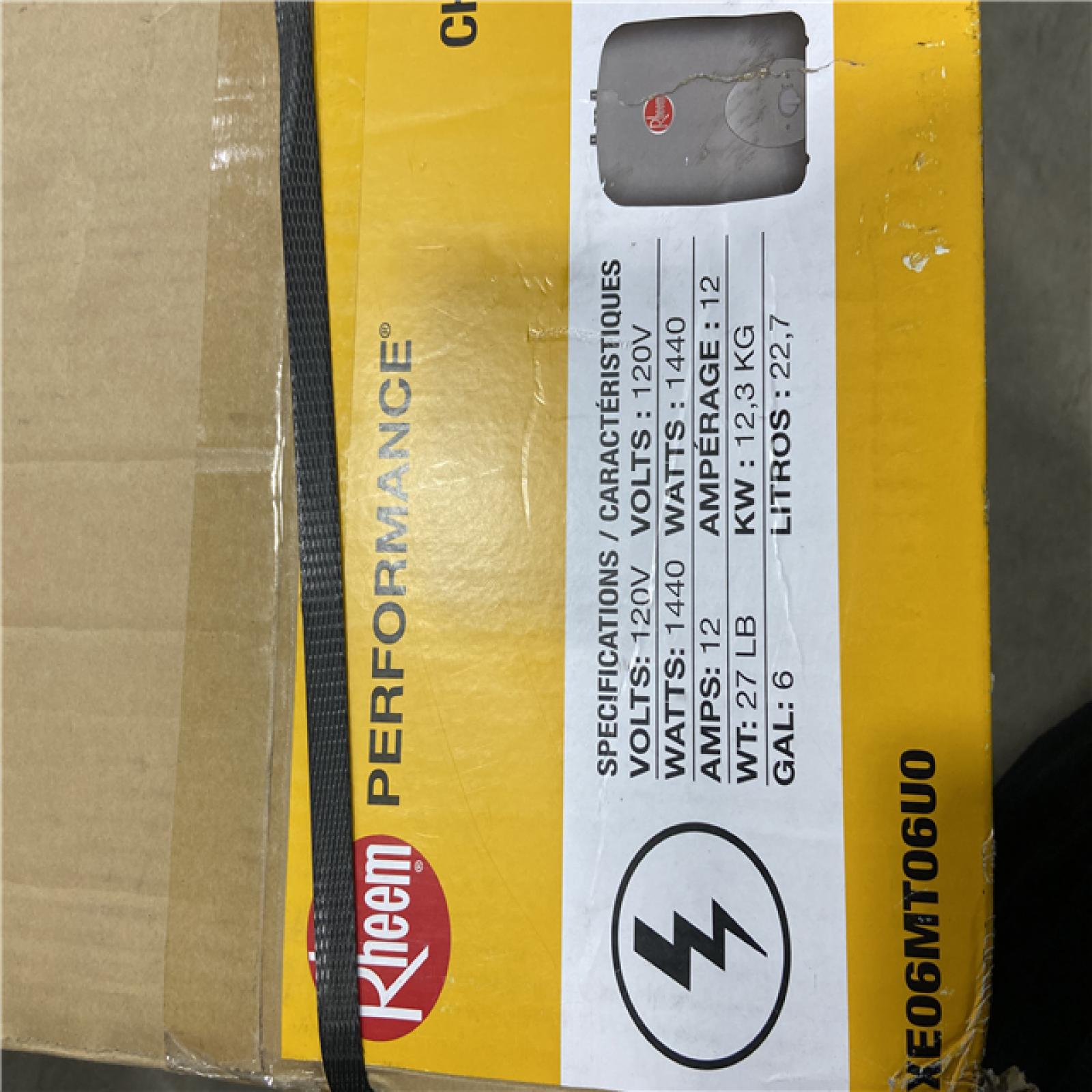 DALLAS LOCATION - Rheem Performance 6 Gal. 120-Volt Plug-In MiniTank Point of Use Electric Water Heater