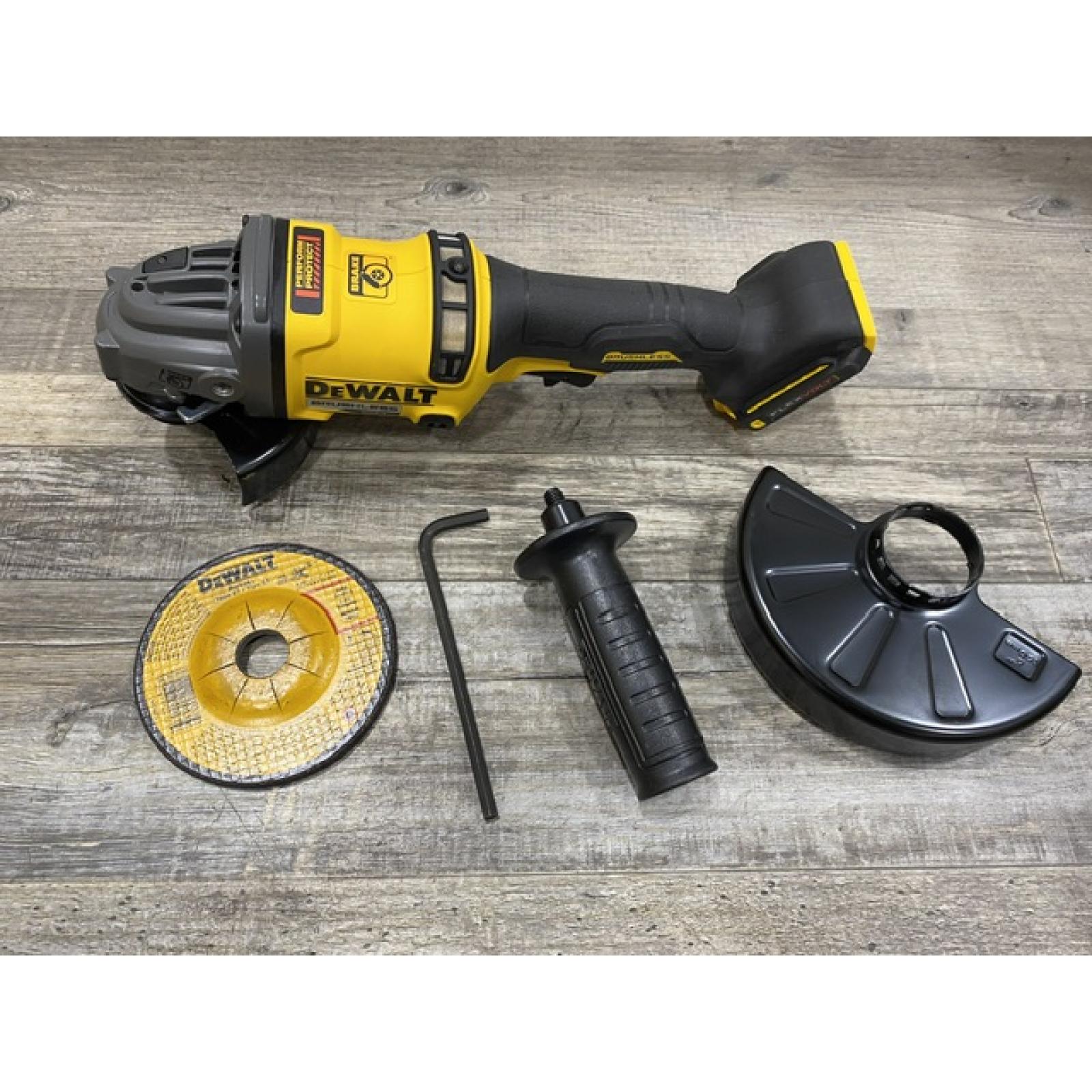 AS-IS DEWALT FLEXVOLT 60V MAX Cordless Brushless 4.5 in. to 6 in. Small Angle Grinder with Kickback Brake (Tool Only)