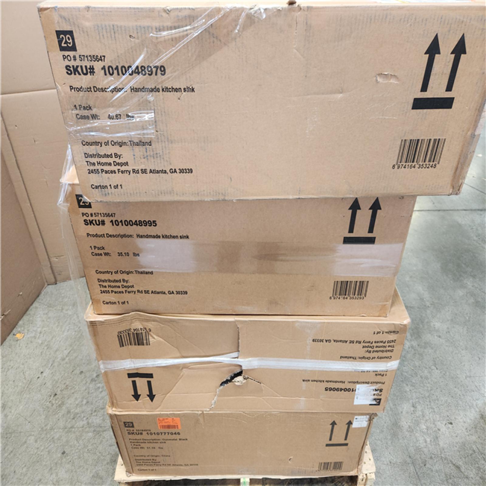 Phoenix AS-IS Mixed Handmade Kitchen Sinks (8-Sinks)