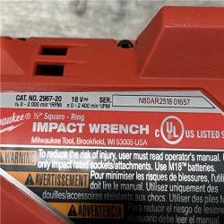 AS-IS Milwaukee FUEL 18V Lithium-Ion Brushless Cordless 1/2 in. Impact Wrench w/Friction Ring Kit
