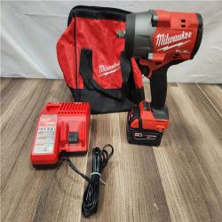 AS-IS- Milwaukee M18 1/2 in. Cordless Brushless High Torque Impact Wrench Kit (Battery & Charger)