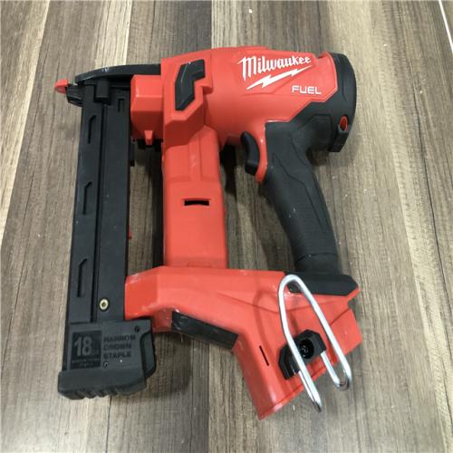 AS-IS Milwaukee FUEL 18-Volt Lithium-Ion Brushless Cordless 18-Gauge 1/4 in. Narrow Crown Stapler (Tool-Only)