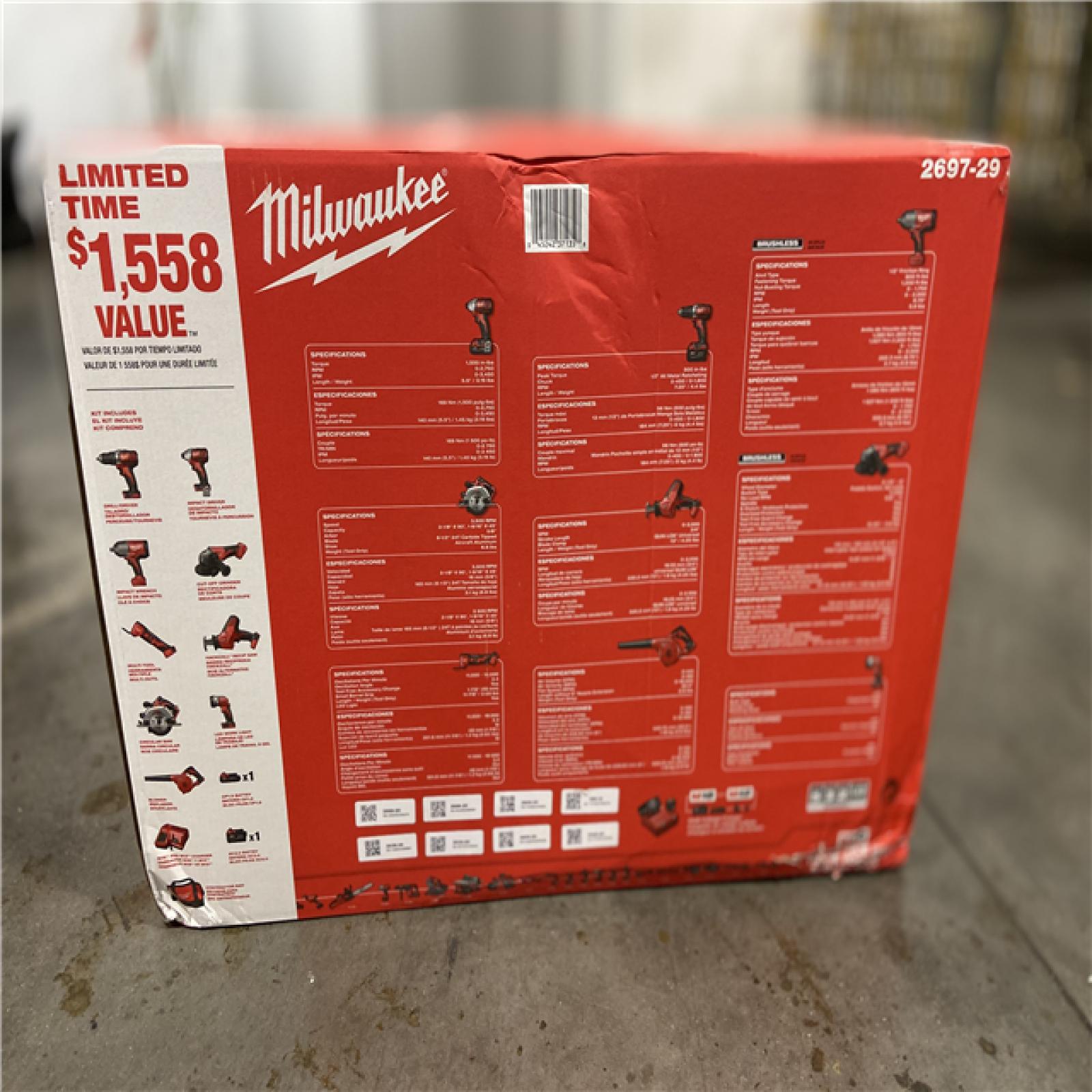 DALLAS LOCATION - M18 18-Volt Lithium-Ion Cordless Combo Kit 9-Tool with 2-Batteries, Charger and Tool Bag20