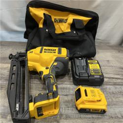 AS-IS DEWALT 20V MAX XR 16-Gauge Electric Cordless Angled Finishing Nailer Kit