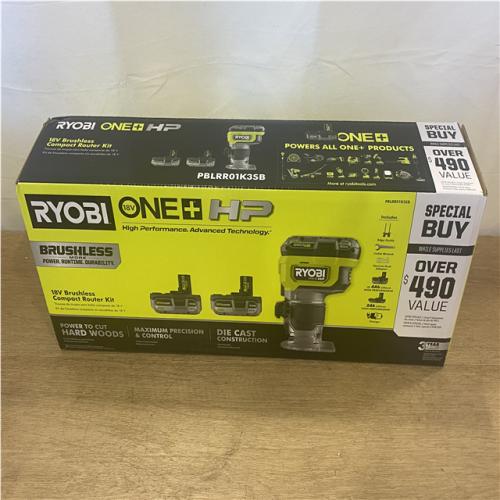 NEW ONE+ HP 18V Brushless Cordless Compact Router Kit with (3) Batteries