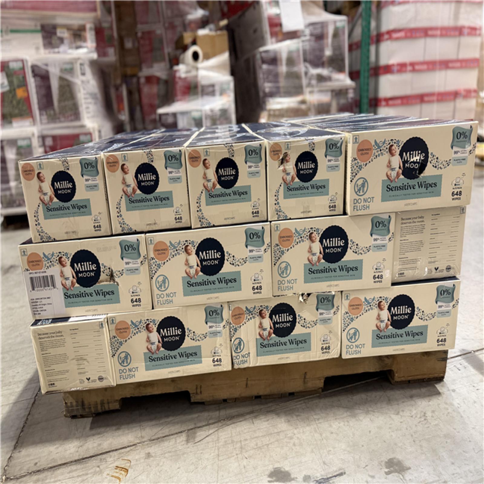DALLAS LOCATION- Millie Moon Sensitive Wipes 648ct  PALLET -51 CASES