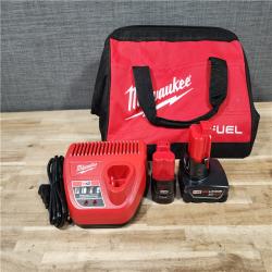 HOUSTON LOCATION - AS-IS MILWAUKEE 2 TOOL COMBO KIT W/ (2) BATTERY & CHARGER