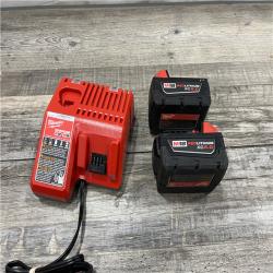 AS-IS Milwaukee M18 18-Volt Lithium-Ion XC Starter Kit with Two 5.0Ah Batteries / Charger