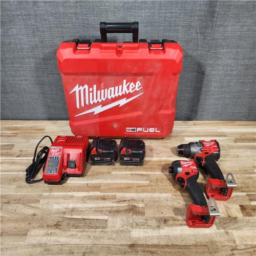 HOUSTON LOCATION - AS-IS Milwaukee FUEL 18V Lithium-Ion Brushless Cordless Hammer Drill and Impact Driver Combo Kit