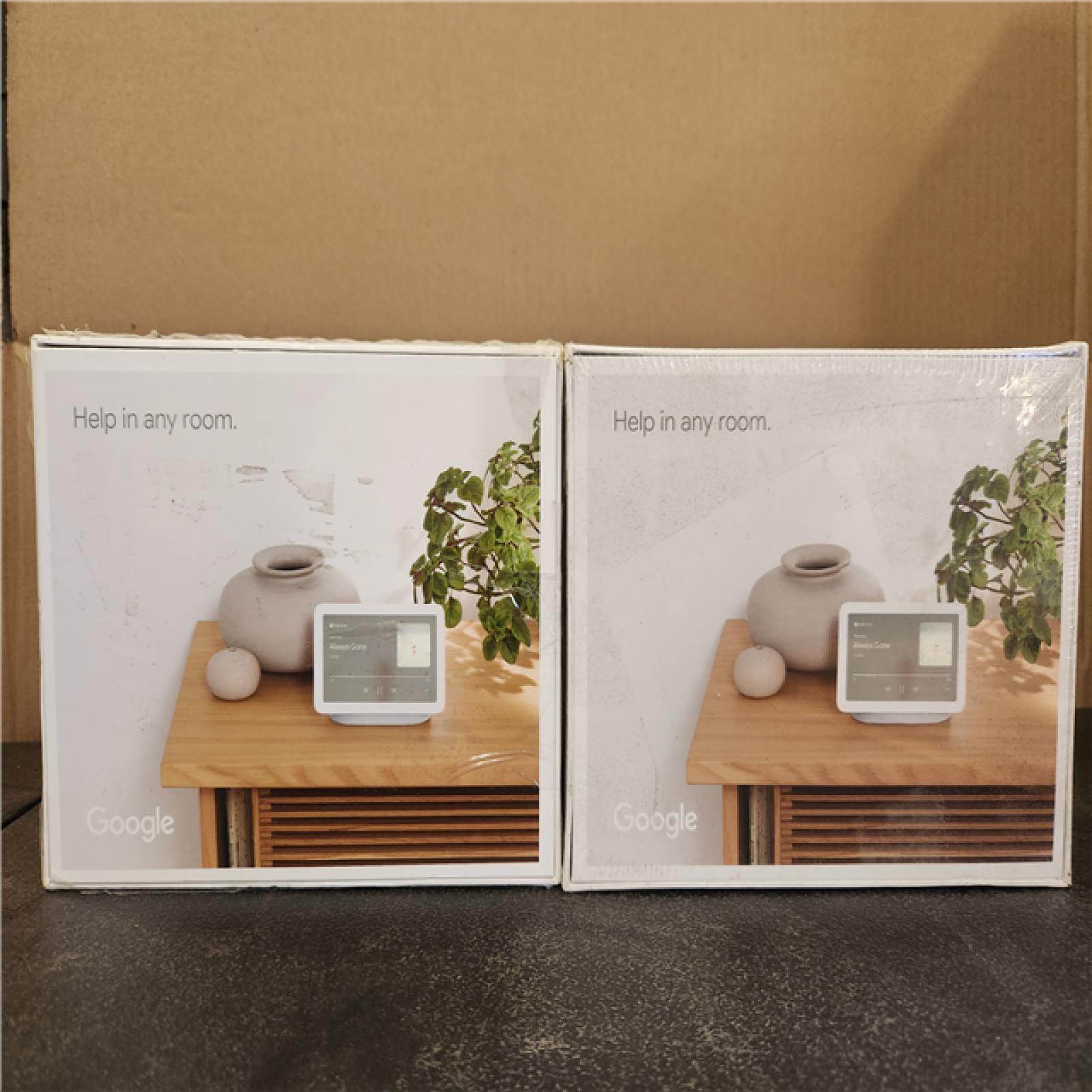 Phoenix Google Nest Hub 2nd Gen - Smart Home Speaker and 7 in. Display with Google Assistant - Chalk (2-Pack)