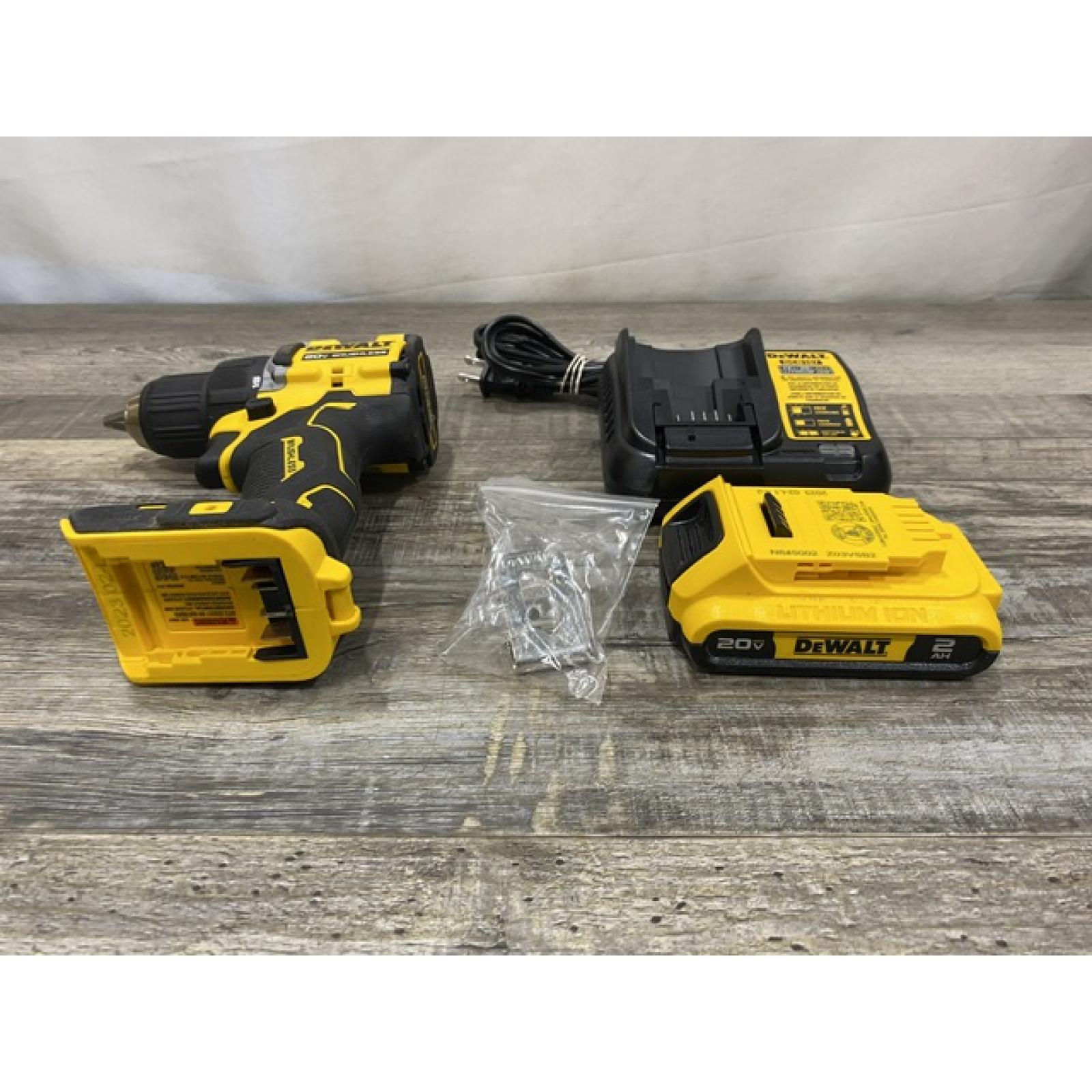 AS-IS DEWALT Atomic 20V Lithium-Ion Cordless Compact 1/2 in. Drill/Driver Kit