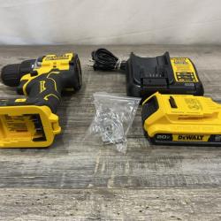AS-IS DEWALT Atomic 20V Lithium-Ion Cordless Compact 1/2 in. Drill/Driver Kit