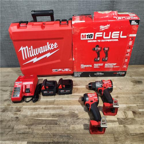 HOUSTON LOCATION - AS-IS MILWAUKEE FUEL 18V Lithium-Ion Brushless Cordless Hammer Drill and Impact Driver Combo Kit